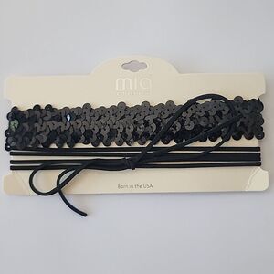 MIA Collection Black Choker Necklace Set